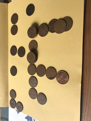£5 • Buy British Old Pennies Job Lot 35 Penny Coppers From 1920 To 1967 + 1 Old 1d Coin