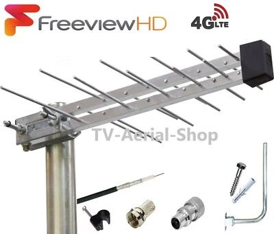 £26.95 • Buy DIGITAL TV AERIAL INSTALL KIT FOR FREEVIEW HD OUTDOOR CARAVAN LOFT BOAT SHED 20m