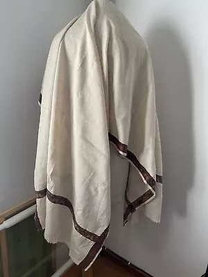 Wool Shawl Scarf Large Kashmiri Imran Shawl Beige  • £28.04