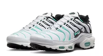 Nike Air Max Plus TN White Hyper Jade Tiffany US10 **CARE**NEW With Defects • $250