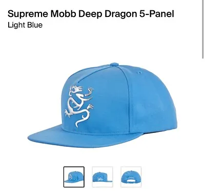 Supreme Mobb Deep Dragon 5-Panel Hat Cap Light Blue Snapback SS23 Brand New 2023 • $67.99