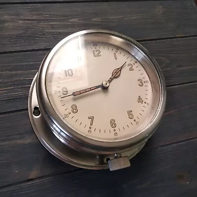 Ship Clock Soviet Union Watch Submarine Cabin Vintage 1962. • $135