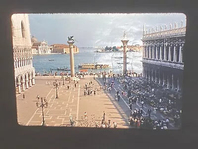 S046 ~ VINTAGE ~ 35mm Color Photo Slide ~ St. Mark's Square ~ Venice Italy 1950s • $9.99