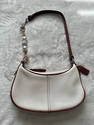 Coach Hampton 7593 Vintage Leather Hobo Small Shoulder Baguette Handbag NEW • $82.95