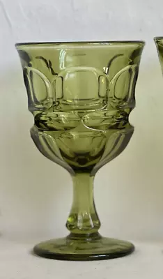 VINTAGE FOSTORIA ARGUS Green Wine Goblets Glasses Water Henry Ford • $15