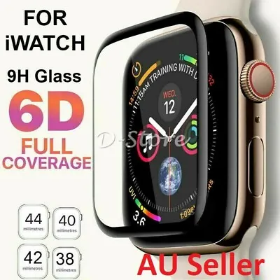 $7.99 • Buy For Apple Watch 7 6 5 4 3 SE 45/41/44/40/42/38mm Tempered Glass Screen Protector