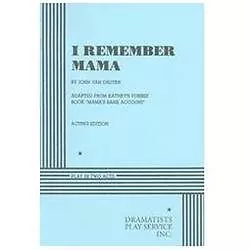 I Remember Mama: Play In Two Acts John Van Druten Good Book • $6.49