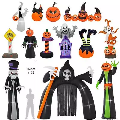 Large Inflatable Halloween Decoration Party Light Up Pumpkin Ghost Witch Sign • £29.97