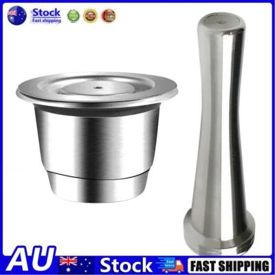 $12.77 • Buy AU Nespresso Stainless Steel Coffee-Capsule Refillable Reusable-Pods Tamper Se
