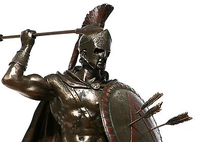 $114.70 • Buy Greek Spartan King LEONIDAS Statue Sculpture Figure Bronze Finish 9.84in / 25cm