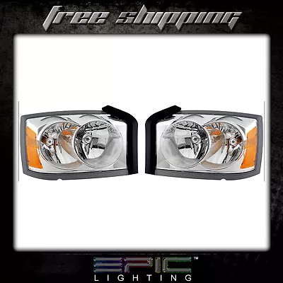 Headlights Headlamps Pair Left Right Set For 05-07 Dodge Dakota Pickup Truck • $136.04