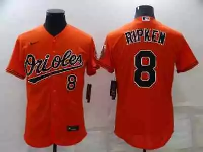 Cal Ripken #8 Baltimore Orioles MEN Stitched Jersey Orange/Black/White • $39.49