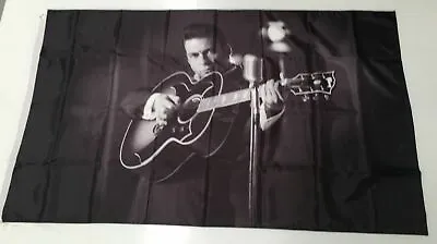 Johnny Cash Banner Flag - CD Memorabilia Poster Singer Old Classic Vinyl Artist • $39.90