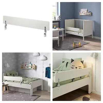 Children Bed/Baby Cot Ikea NATTAPA Guard Bed RailWhiteFalling Risk Reduces • £32.02