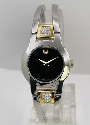 MOVADO Amorosa® Diamond Two-Tone Ladies Quartz Watch 7 1/4’’ • $325