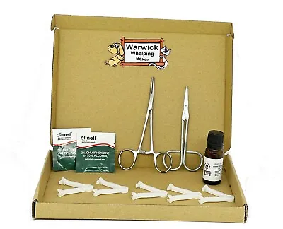 £11.99 • Buy Puppy Dog Mini Cord Whelping Kit Umbilical Cord Clamps Forcep, Scissors Iodine