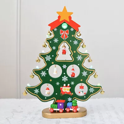 Combination Three-dimensional Pendant Villain Wooden Christmas Tree Ornament • $12.99