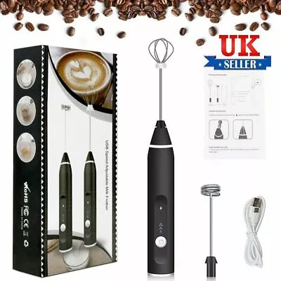 £11.99 • Buy Egg Beater Electric Whisk Milk Coffee Frother USB Handheld Drink Frappe Mixer UK