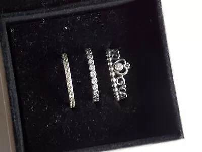 Pandora Silver Rings X 3 • $39