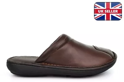 Mens Leather Mules Mens Leather Clogs Leather Slippers (Small Fit Buy 1 Size Up) • £30.57