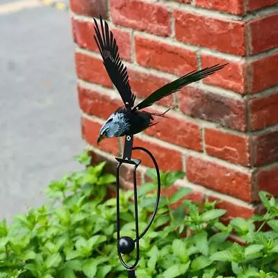 Courtyard Art Rustic Eagle Stake Metal Owl Pile Garden Decoration Lawn Ornament • $22.61