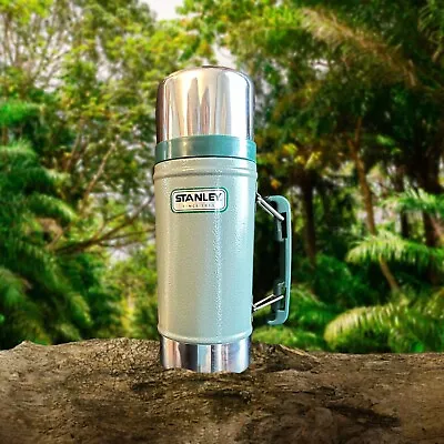 $18 • Buy Stanley Classic Vacuum Food Jar 24oz. Hammertone Thermos Camping Cookware Green