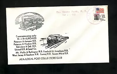 Steam Locomotives--1983 Cacheted Cover-Double Ring Hand Cancel-S Ozone Park NY • $1.99