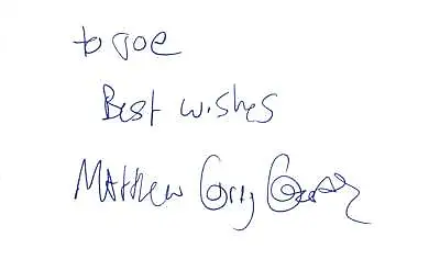 Matthew Gray Gubler Signed Auto 3x5 Index Card Criminal Minds • $149.99