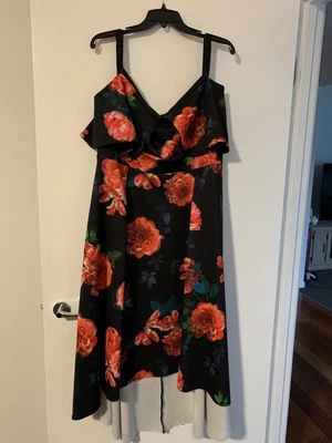 $25 • Buy ASOS Curve Plus Size Hi Lo Bardot Scuba Dress Size 20