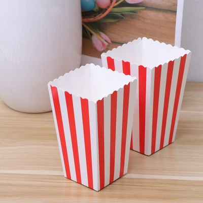  24 Pcs Popcorn Cartons Carnival Decorations Bowl Tray Party Bags Kids • £11.87