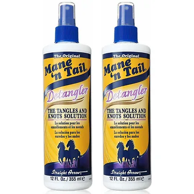 Mane N Tail Detangler Tangles & Knots Solution Spray Dry Split End 12fl.oz -2PCS • $21.95