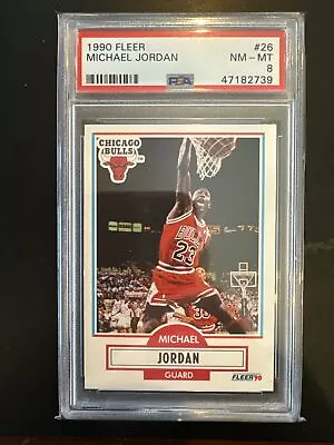 1990 Fleer Michael Jordan Chicago Bulls HOF #26 PSA 8 NM-MT • $14.99