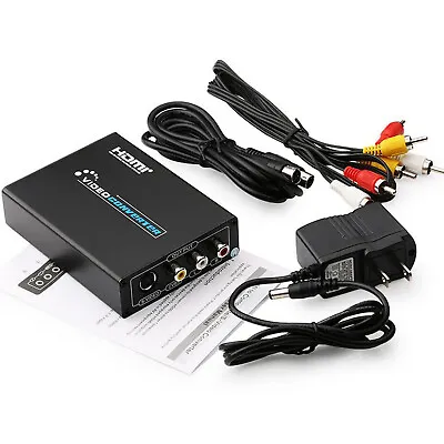 DC 5V HDMI To Composite/S-Video Converter AV Cable Kit US/UK/EU/AU Plug • $54.98