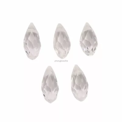 £3.24 • Buy 20Pcs Faceted Glass Teardrop Pendant Finding Jewelry Making Loose Beads 6/8/10mm