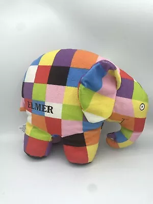 Elmer's The Elephant Plush Doll Rainbow Checkered Squares David Mckee 13  Elmer • $19