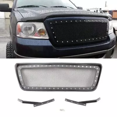 Front Bumper Grille Grill For 2004 2005 2006 2007 2008 Ford F150 Gloss Black OE • $93.50