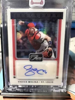 2022 Panini Three And Two Yadier Molina Legendary Purple 2/2 Holo🔥⚾️ • $800