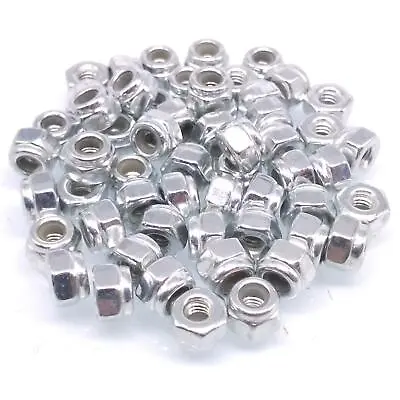 100x M2 X 0.4mm Self-Locking Nylon Insert Hex Nuts Zinc Plated Carbon Steel • $8.91