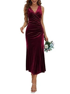 £12.12 • Buy ZABERRY Semi Formal Dress V Neck Pleated Maternity Elegant Dresses For Evening