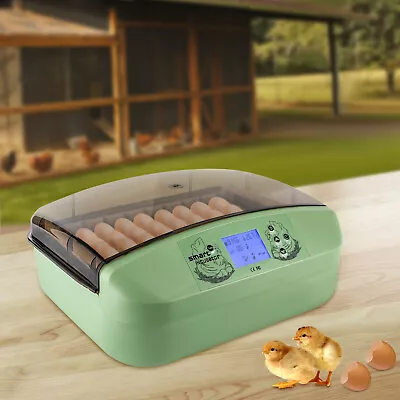 32 Digital Egg Incubator Temperature Control Hatcher Automatic Turning Chicken • £76.95