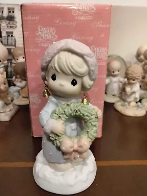 Precious Moments Figurine: 104218 Merry Christ-miss (5 ) • $20