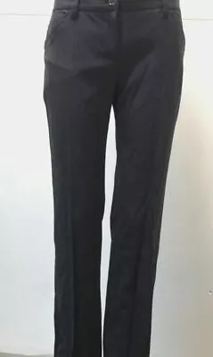 $645 Dolce & Gabbana Women'S Blue Striped Straight-Leg Dress Pants Size 4 • $29.98