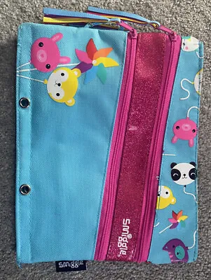 Smiggle Multi-Zip Animal Flat Rectangular A5 Pencil Case • £7