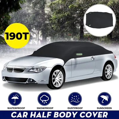 £16.75 • Buy Half Car Cover Top Roof Sun UV/Rain Protection Waterproof Outdoor Universal
