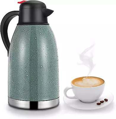 $26.50 • Buy Thermal Coffee Carafe Stainless Steel 68Oz(2 Lifter) Double Walled Vacuum Coffee