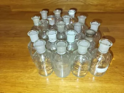 Job Lot Of 19 50ml Vintage Chemistry Laboratory Equipment Glass Bottles • £39.99