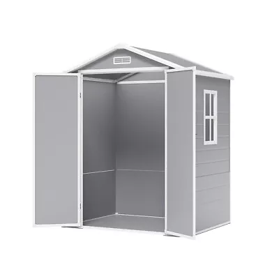 Plastic Outdoor Garden Shed 6x4.4 5x4 5x3FT Storage Sheds Tool Box Small House • £279.95