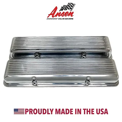 Small Block Chevy Corvette Valve Covers - Polished Finned - DISCONTINUED Item! • $49