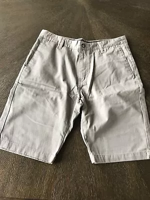 Volcom Gray Chino Flat Front Shorts Skating Casual Mens Sz 32 • $22