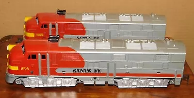 Marx F3 Diesel Passenger Locomotives Powered & Dummy ~ SANTA FE ~ Rd# 1095  O-27 • $105